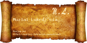 Muzlai Lukrécia névjegykártya